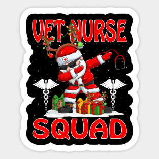 Christmas Vet Nurse Squad Reindeer Pajama Dabing Santa Sticker